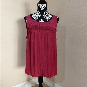 Simply Vera Vera Wang Raspberry Sleeveless Blouse